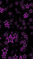 Pink Neon Stars Falling Background video