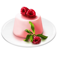 ai generato panna cotta olio dipingere stile, digitale dipingere png