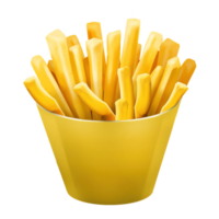 ai generado francés papas fritas icono petróleo pintar estilo, digital pintar png