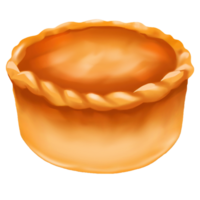 AI Generated English pie oil paint food icon, digital paint png