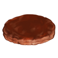 AI Generated Beef cutlet oil paint style, digital paint png