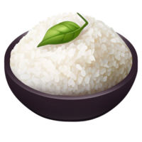 AI Generated Rice oil paint food icon, digital paint png