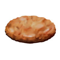 AI Generated Cookie icon oil paint style, digital paint png