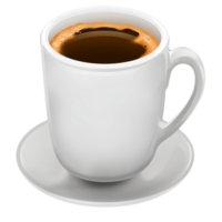 ai generado café americano taza petróleo pintar estilo, digital pintar png