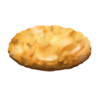 AI Generated Cookie icon oil paint style, digital paint png