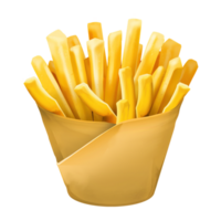 AI Generated French fries icon oil paint style, digital paint png