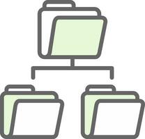 Folder Sharing Vector Icon Design
