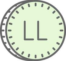 libanés libra vector icono diseño