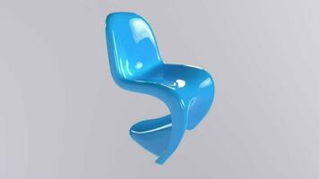 3d representación de silla objeto video