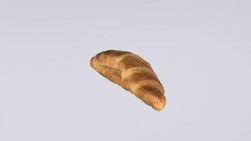 3d le rendu de croissant nourriture video