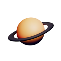 saturn 3d rendering icon illustration png