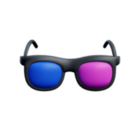 œil des lunettes 3d le rendu icône illustration png