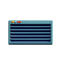 air conditioner 3d rendering icon illustration png