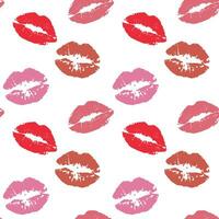 Print of lips seamless pattern. vector