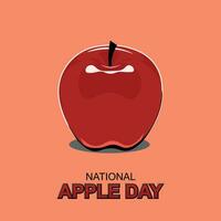 National Apple Day background. vector