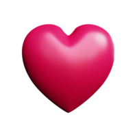 roze hart 3d renderen icoon illustratie png