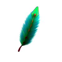 peacock feather 3d rendering icon illustration png