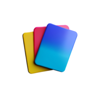 Couleur palette 3d le rendu icône illustration png