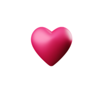 pink heart 3d rendering icon illustration png