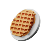 wafel 3d renderen icoon illustratie png