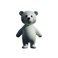 polar Urso 3d Renderização ícone ilustração png