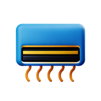 air conditioner 3d rendering icon illustration png