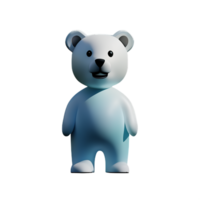 polar bear 3d rendering icon illustration png