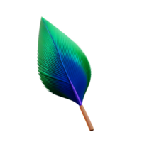 peacock feather 3d rendering icon illustration png