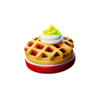 waffle 3d Renderização ícone ilustração png