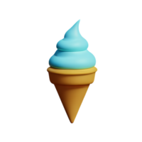 Vanille Eis Sahne 3d Rendern Symbol Illustration png