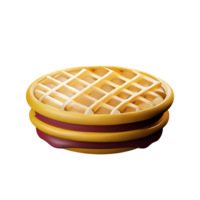 waffle 3d rendering icon illustration png