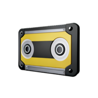 cassette tape 3d rendering icon illustration png