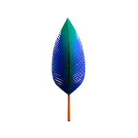 peacock feather 3d rendering icon illustration png