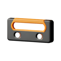 cassette tape 3d rendering icon illustration png