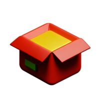 paquet 3d le rendu icône illustration png