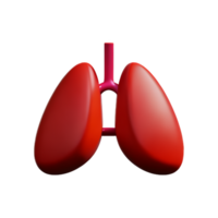 pulmões 3d Renderização ícone ilustração png