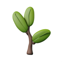 olive branche 3d le rendu icône illustration png