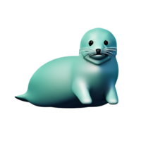 foca 3d Renderização ícone ilustração png