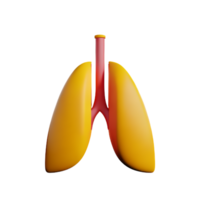 lungs 3d rendering icon illustration png