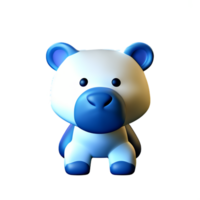 polaire ours 3d le rendu icône illustration png