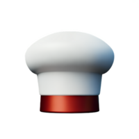 chef hat 3d rendering icon illustration png