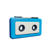 cassette tape 3d rendering icon illustration png