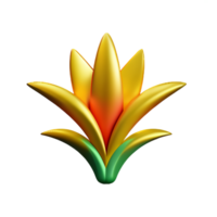 lily 3d rendering icon illustration png
