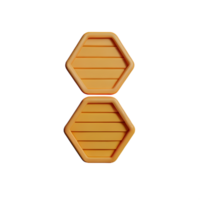 nid d'abeille 3d le rendu icône illustration png