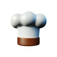 chef chapeau 3d le rendu icône illustration png