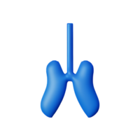 poumons 3d le rendu icône illustration png