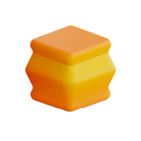 honeycomb 3d rendering icon illustration png