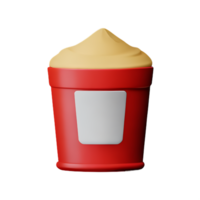 flour 3d rendering icon illustration png