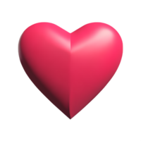 rosa hjärta 3d tolkning ikon illustration png