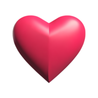 pink heart 3d rendering icon illustration png